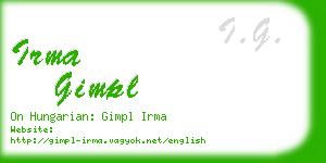 irma gimpl business card